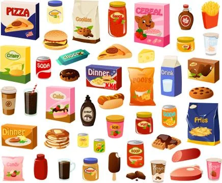 Processed foods Stock Illustration