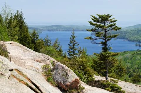 Processed by: Helicon Filter;  SONY DSC View of the deep blue water from the  Stock Photos