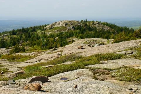 Processed by: Helicon Filter; View from the elevated place to the top of the  Stock Photos