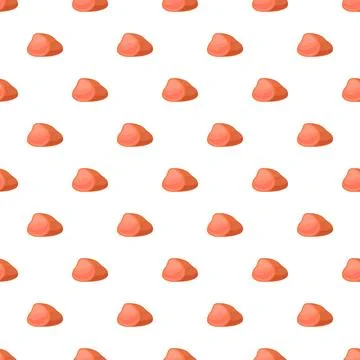 Processed meat portions creating a seamless pattern Illustrazione stock
