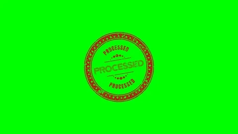 Processed Rubber Stamp Green Screen Stock Footage 320276247