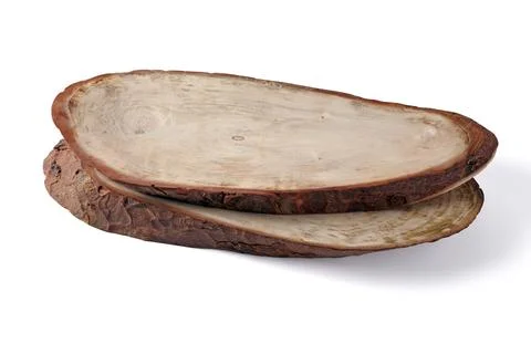 Processed tree trunk cuts for product presentation. Stock Photos