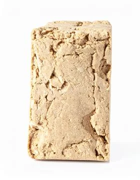 Processed Wheat Gluten Isolated on White Background, High-Protein Plant Ing.. Stock Photos