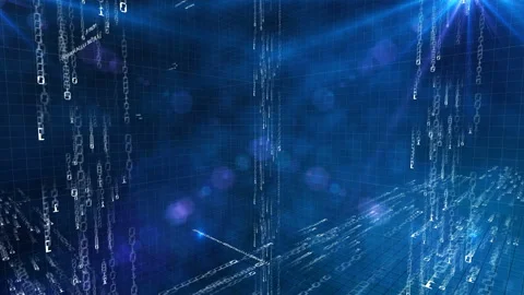 Processes inside computer machine code and programming functions blue back Stock Footage 116350827