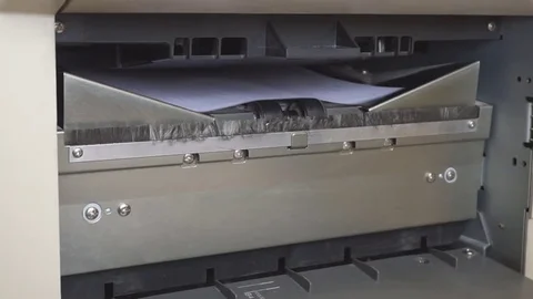 Processes printing on a printing press Stock Footage 73106653