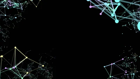 Processes of system transformation. molecular structures of different colors are Video stock 87211232