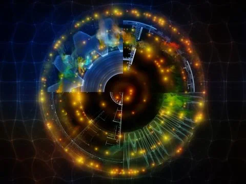 Processing Abstract Visualization Stock Illustration