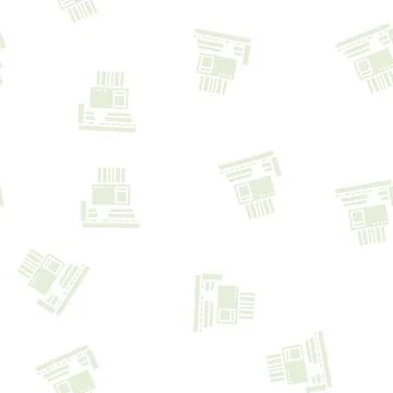 Processing aluminium production glyph seamless pattern 스톡 일러스트