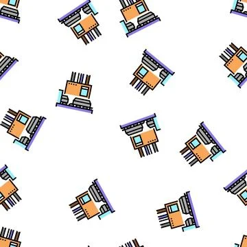 Processing aluminium production vector seamless pattern Illustrazione stock