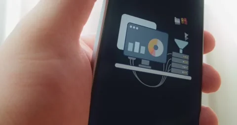 Processing and analysis of data with AI help, presentation Stock Footage 313443034