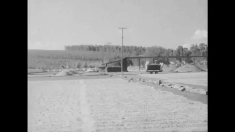 The processing and hulling of coffee beans in 1930s Brazil Video stock 116043442