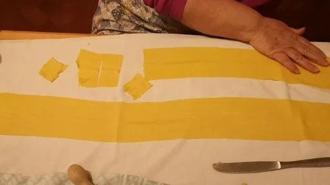 Processing and preparation for tortellini dough Stock Footage 100195989