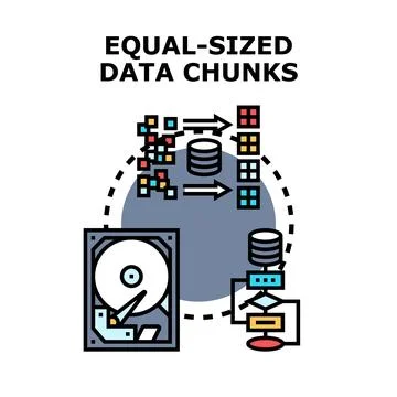 Processing and storing equal sized data chunks 库存插图