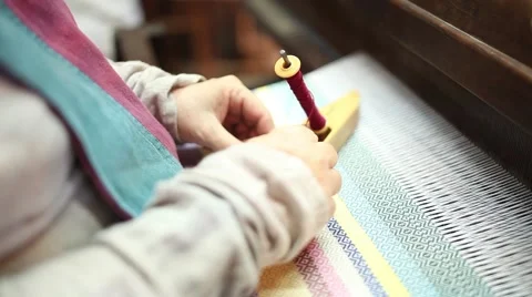 Processing and weaving looms Stock Footage 44578212