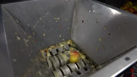 Processing of apples for juice and cider production. Stock Footage 141439411
