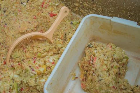 Processing of apples for juice production. Stock Photos