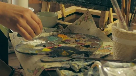 Processing The artworks Stock Footage 72730887