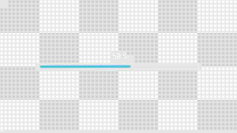 Processing bar with loading animation on a transparent alpha background Video stock 312390067