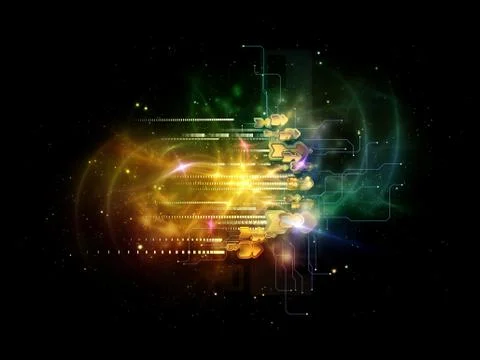 Processing Cloud Technology Illustrazione stock