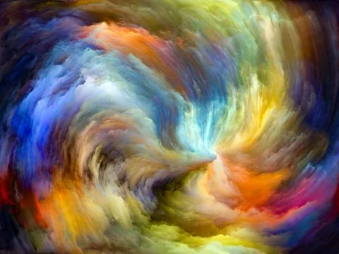 Processing Color Motion Stock Illustration