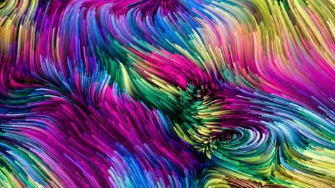 Processing Colorful Paint Stock Illustration