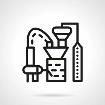 Processing crops factory line vector icon Illustrazione stock