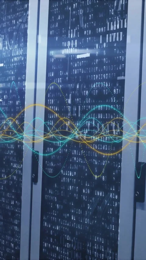 Processing data animation over servers in high-tech data center environment 库存影片 319727850