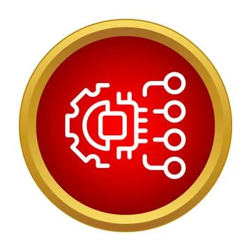 Processing data with a central processing unit chip Illustrazione stock