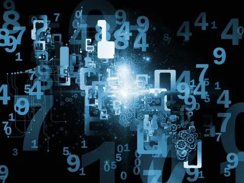 Processing Data Set Stock Illustration