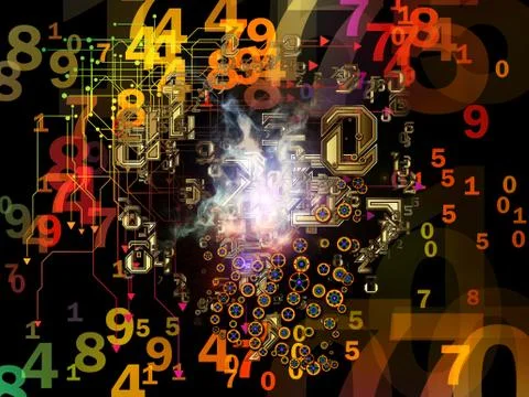 Processing Data Set Illustrazione stock