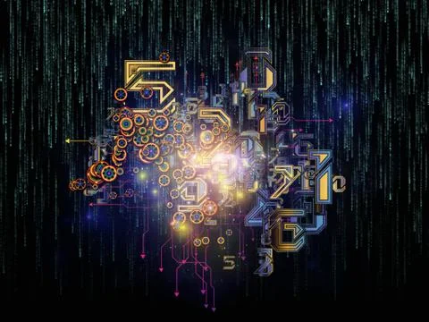 Processing Data Set 스톡 일러스트