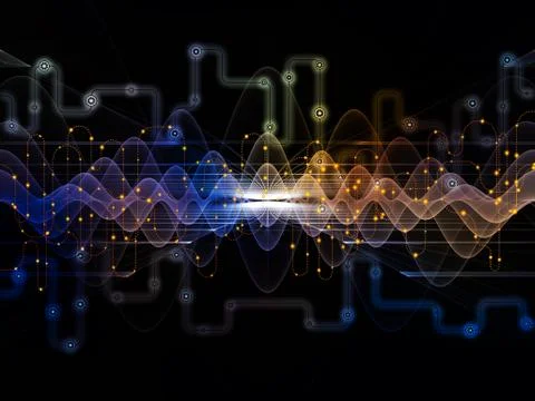 Processing Data Transfers Illustrazione stock