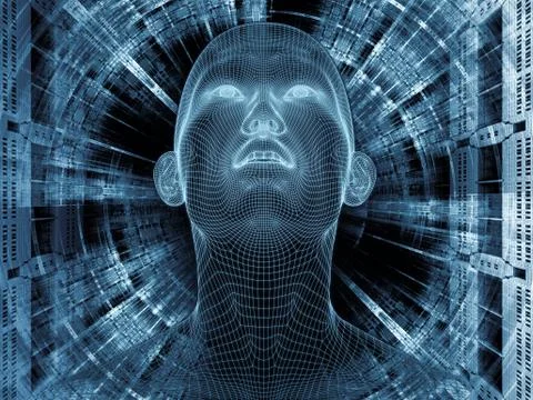 Processing Digital Identity Stock Illustration