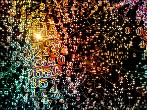 Processing Digital Information Illustrazione stock