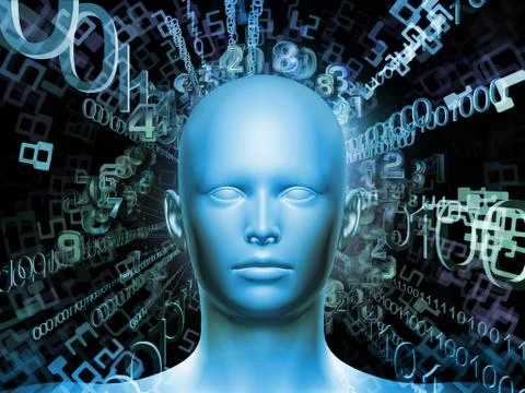 Processing Digital Thoughts 스톡 일러스트