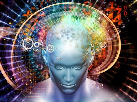 Processing Digital Thoughts Stock Illustration