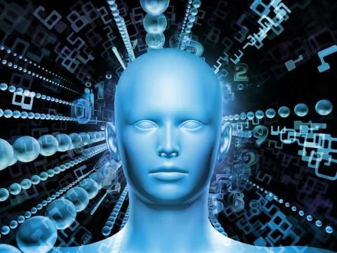 Processing Digital Thoughts Illustrazione stock