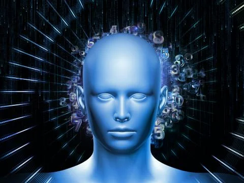 Processing Digital Thoughts Stock Illustration