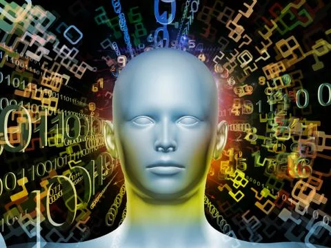 Processing Digital Thoughts Stock Illustration