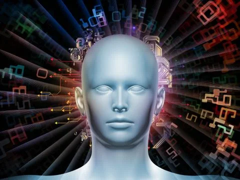 Processing Digital Thoughts Stock Illustration