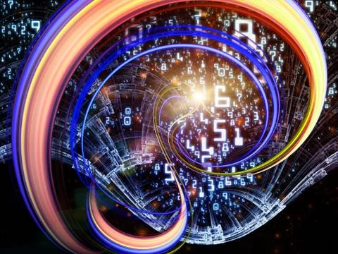 Processing Digital World Stock Illustration