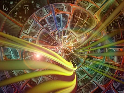 Processing Digital World Stock Illustration