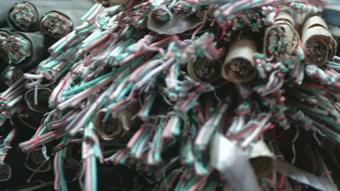 Processing of fashionable wire Stock Footage 86089748