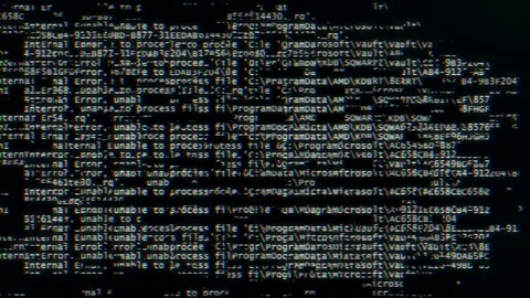 Processing File Error Screen Video stock 71811902