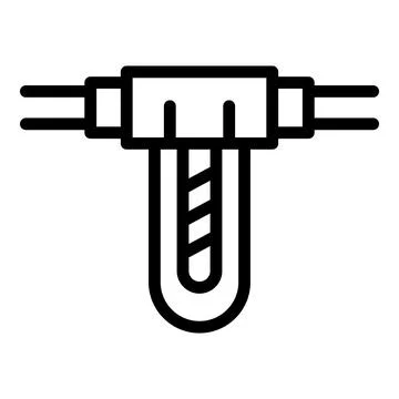 Processing filter water icon, outline style Illustrazione stock