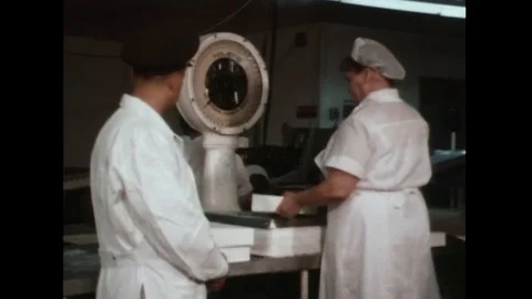 Processing fish for U.S. troop mealtime - 1967 Video stock 92684609