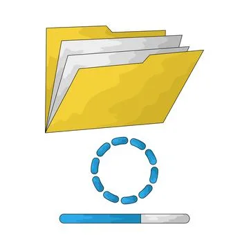 Processing Folder illustration Stockillustratie