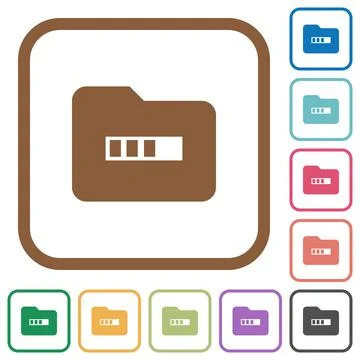 Processing folder simple icons Illustrazione stock