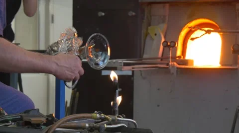 Processing of Glass Articles. Stock Footage 64359906