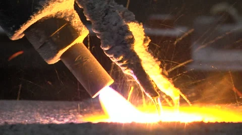 Processing of granite slabs fire Video stock 63108319